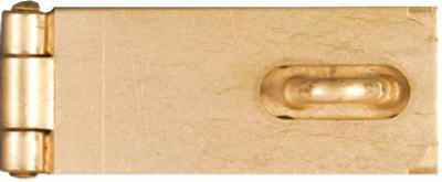 National Hardware Brass-Plated Steel 2-1/2 in. L Safety Hasp 1 pk