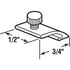 Prime-Line Mill Aluminum Storm Door Panel Clip For 1/2 inch 8 pk (Pack of 6)