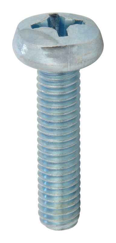 HILLMAN M6-1 Ga. X 25 mm L Phillips Pan Head Zinc-Plated Steel Metric Machine Screws 1 pk