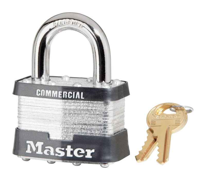 Master Lock 2 in. W Steel Pin Tumbler Exterior Padlock