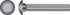 HILLMAN 1/4 in. X 1 in. L Hot Dipped Galvanized Steel Carriage Bolt 100 pk