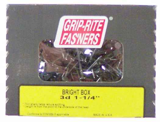 Grip-Rite 8D 2-1/2 in. Box Bright Steel Nail Round Head 1 lb