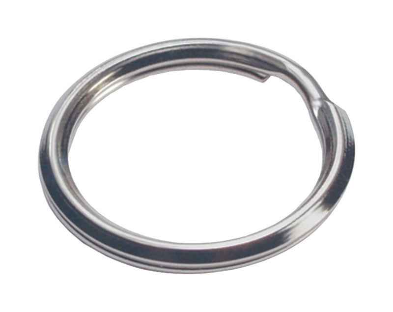 Hillman 1 in. Dia. Tempered Steel Silver Split Rings/Cable Rings Key Ring (Pack of 50)
