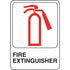 Hillman English White Fire Extinguisher Sign 5 in. H X 7 in. W (Pack of 6)