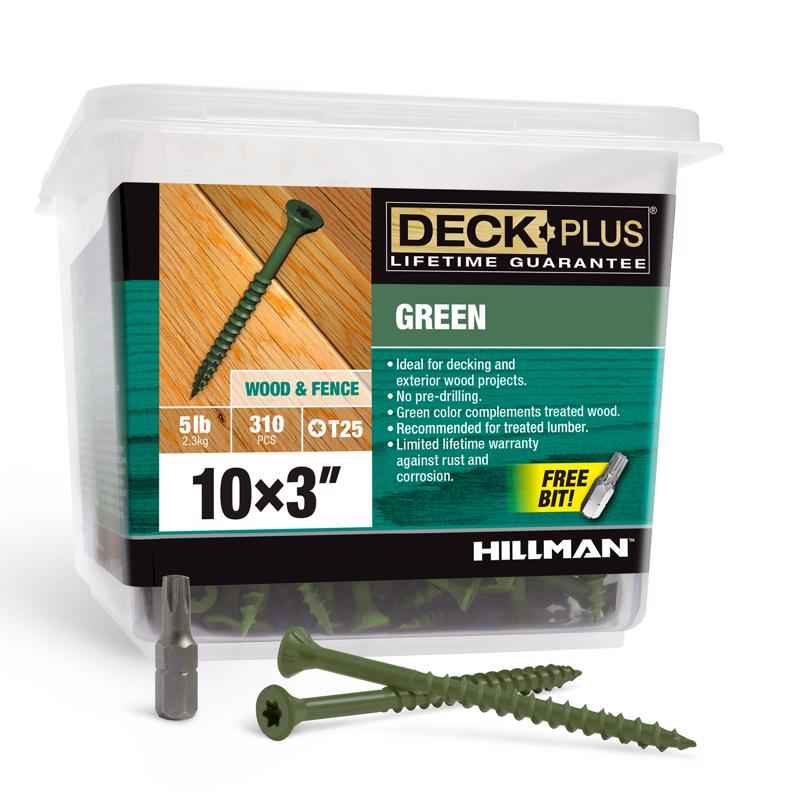 Deck Plus No. 10  x 3 in. L Star Flat Head Exterior Deck Screws 5 lb.