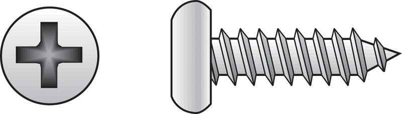 HILLMAN No. 6 Ga. X 5/8 in. L Phillips Pan Head Sheet Metal Screws 100 pk