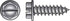 HILLMAN No. 10 Ga. X 2 in. L Slotted Hex Washer Head Sheet Metal Screws 100 pk