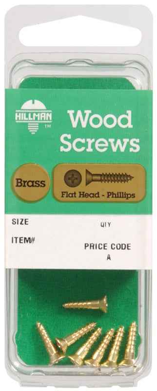 Hillman No. 10 x 1-1/2 in. L Phillips Wood Screws 2 pk (Pack of 10)