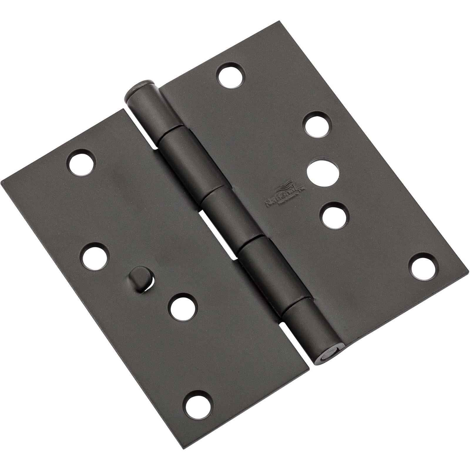 National Hardware 4 in. L Oil Rubbed Bronze Door Hinge 3 pk