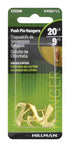 Hillman AnchorWire Gilt Gold Push Pin Picture Hanger 20 lb. 4 pk (Pack of 10)