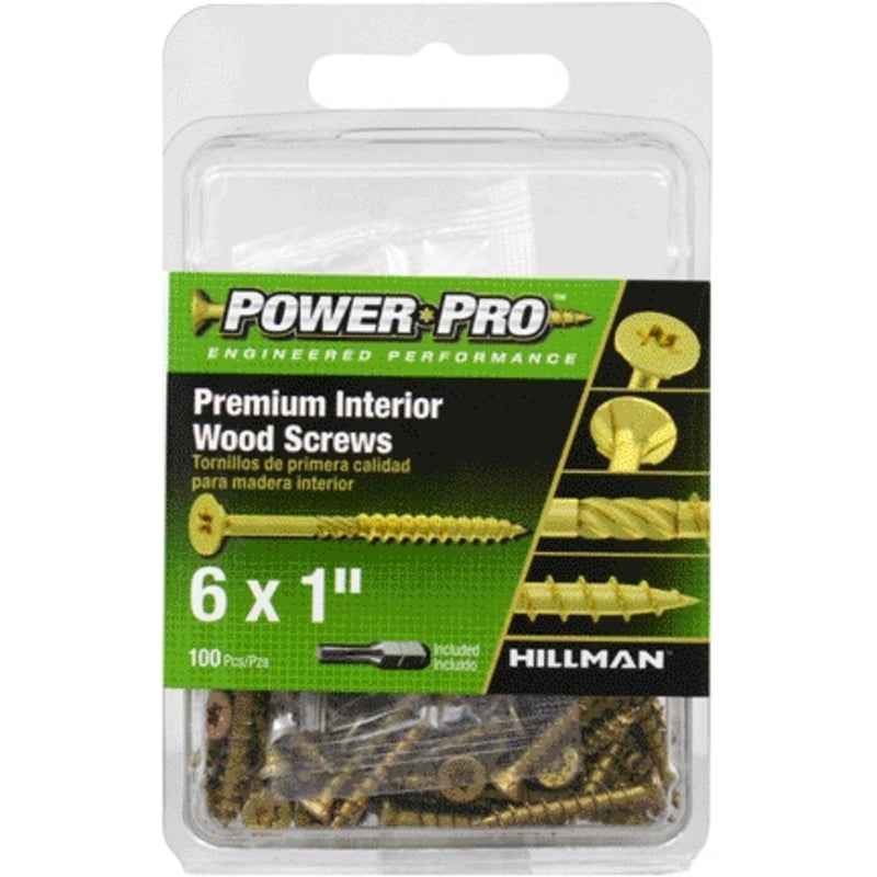 HILLMAN Power Pro No. 8 X 1-5/8 in. L Star Bronze Ceramic Coarse Trim Screws 819 pk