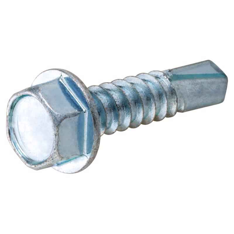 Hillman No. 8-18 X 1/2 in. L Hex Hex Washer Head Self- Drilling Screws 100 pk