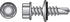 HILLMAN 1/4 in. Ga. X 1-1/2 in. L Hex Hex Washer Head Self-Drilling Screws 100 pk