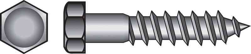HILLMAN 3/8 in. X 1-1/2 in. L Hex Hot Dipped Galvanized Steel Lag Screw 100 pk