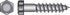 HILLMAN 3/8 in. X 1-1/2 in. L Hex Hot Dipped Galvanized Steel Lag Screw 100 pk