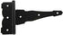 National Hardware 5.5 in. W X 8 in. L Black Steel Ornamental T Hinge 1 pk