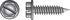 HILLMAN No. 6 Ga. X 3/8 in. L Slotted Hex Washer Head Self-Piercing Screws 1 pk