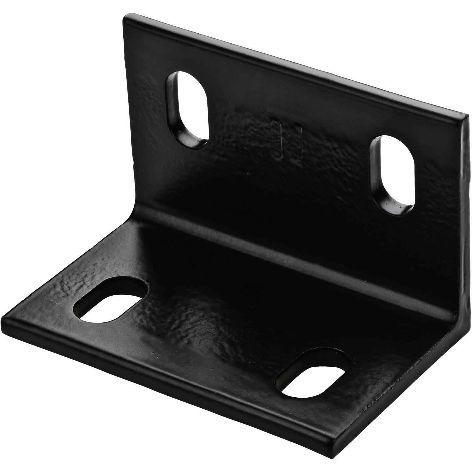 National Hardware 3 in. H X 4.6 in. W X 0.25 in. D Black Structural Steel Inside/Outside Wide Corner