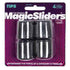 Magic Sliders Rubber Leg Tip Black Round 1 in. W 4 pk