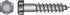 Hillman 1/4 in. X 2-1/2 in. L Hex Hot Dipped Galvanized Steel Lag Screw 100 pk