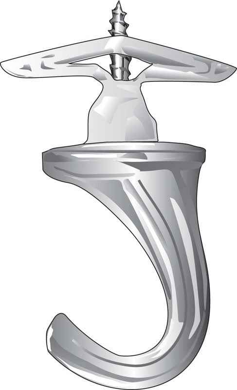 Hillman White Ceramic/Zinc Large Versa Hook 35 lb. Drywall; 75 lb. Wood 1 pk (Pack of 5)