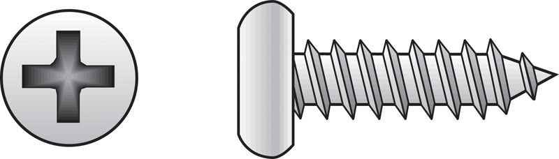 HILLMAN No. 8 Ga. X 2-1/2 in. L Phillips Pan Head Sheet Metal Screws 100 pk