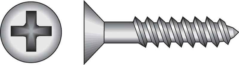 HILLMAN No. 6 X 1/2 in. L Phillips Black Phosphate Twin Thread Cabinet Screws 100 pk