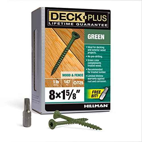 Deck Plus No. 8  x 1-5/8 in. L Star Flat Head Exterior Deck Screws 1 lb.