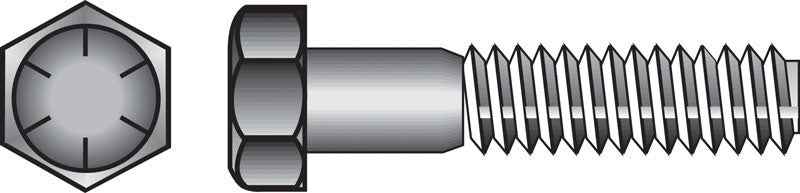 HILLMAN 1/4 in. D X 1-1/4 in. L Heat Treated Steel Hex Head Cap Screw 100 pk