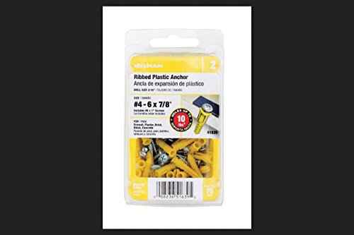 Hillman 0.164 in. Dia. x 7/8 in. L Plastic Pan Head Ribbed Anchor 75 pk (Pack of 5)
