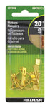 Hillman AnchorWire Brass-Plated Gold Conventional Picture Hanger 20 lb. 8 pk (Pack of 10)