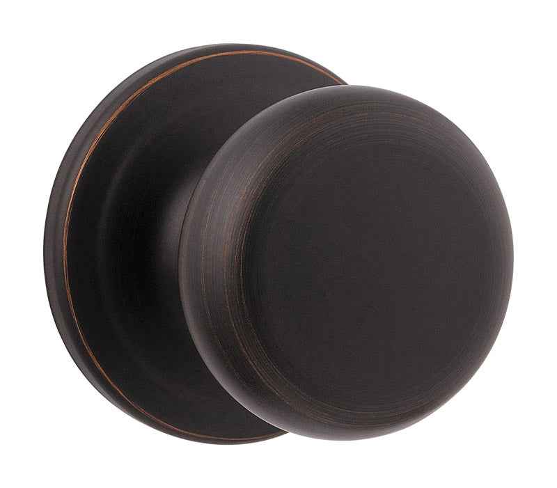 Kwikset Juno Venetian Bronze Passage Door Knob 1-3/4 in.