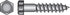 HILLMAN 3/8 in. X 1 in. L Hex Zinc-Plated Steel Lag Screw 100 pk