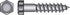 Hillman 3/8 in. X 2 in. L Hex Zinc-Plated Steel Lag Screw 100 pk