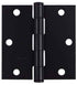 National Hardware 3-1/2 in. L Black Door Hinge 1 pk