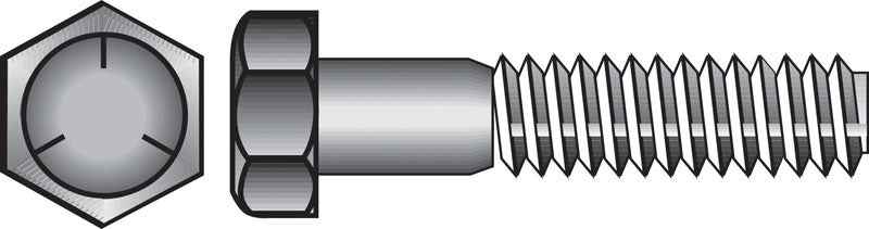 Hillman 5/16 in. D X 2-1/2 in. L Heat Treated Zinc Steel Hex Head Cap Screw 100 pk