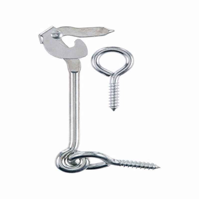National Hardware Zinc-Plated Silver Steel 6 in. L Safety Gate Hook 1 pk