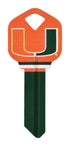 Hillman University of Miami Painted Key House/Office Universal Key Blank Single sided (Pack of 6)