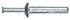Hillman 1/4 in. D X 1 in. L Steel Mushroom Head Hammer Drive Anchor 100 pk