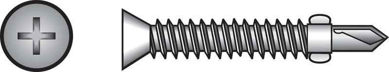 HILLMAN No. 10 Ga. X 1-7/16 in. L Phillips Wafer Head Sheet Metal Screws 100 pk