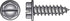 HILLMAN No. 8 Ga. X 2 in. L Slotted Hex Washer Head Sheet Metal Screws 100 pk