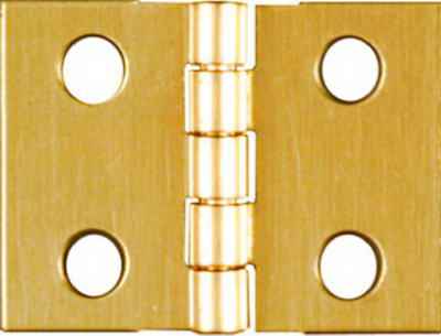 National Hardware 3/4 in. L Solid Brass Broad Hinge 4 pk