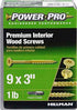 Hillman Power Pro No. 9 X 3 in. L Star Yellow Zinc Wood Screws 1 lb 83 pk