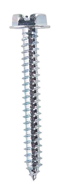 Hillman No. 10 X 1-1/2 in. L Slotted Hex Washer Head Sheet Metal Screws 100 pk