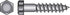 Hillman 1/4 in. X 1 in. L Hex Hot Dipped Galvanized Steel Lag Screw 100 pk