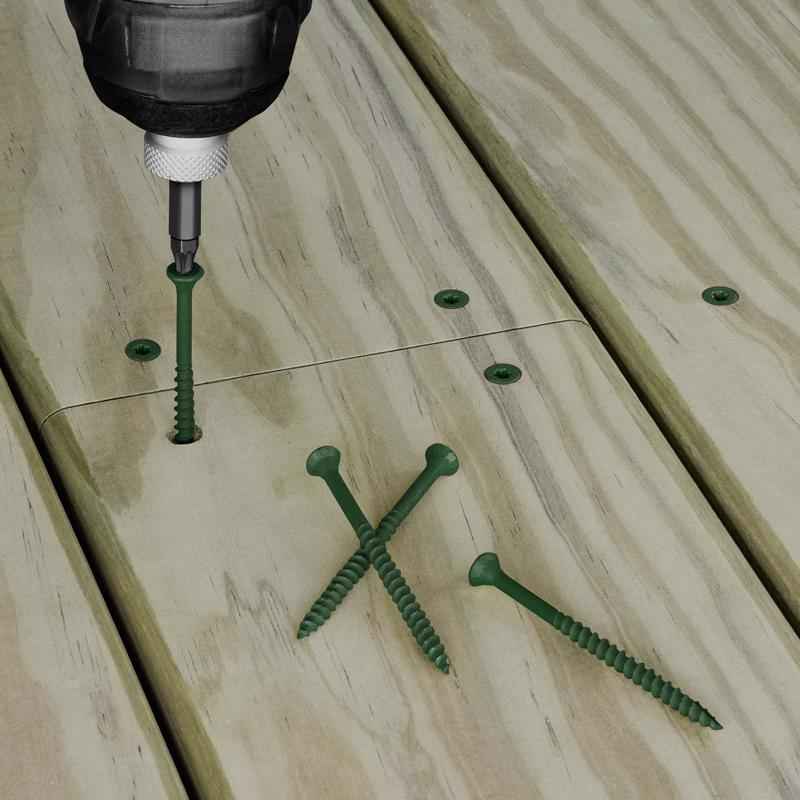 Deck Plus No. 8  x 2 in. L Star Flat Head Exterior Deck Screws 1 lb.