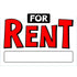 Hillman English White For Rent Sign 10 in. H X 14 in. W (Pack of 6)