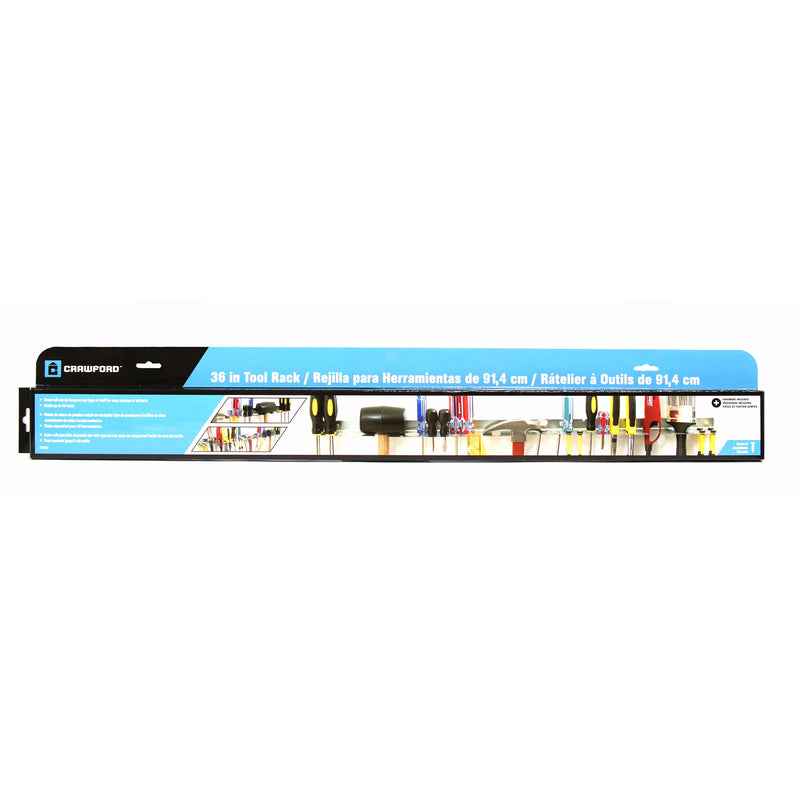Crawford 36 in. L Zinc-Plated Silver Steel Tool Rack Tool Organizer 1 pk