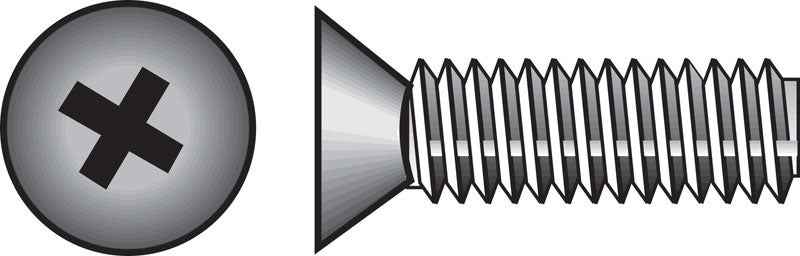 HILLMAN No. 10-24 X 3/4 in. L Phillips Flat Head Stainless Steel Machine Screws 100 pk