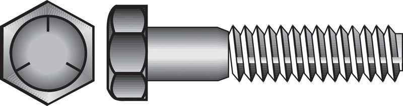 HILLMAN 5/16 in. D X 4-1/2 in. L Heat Treated Zinc Steel Hex Head Cap Screw 50 pk